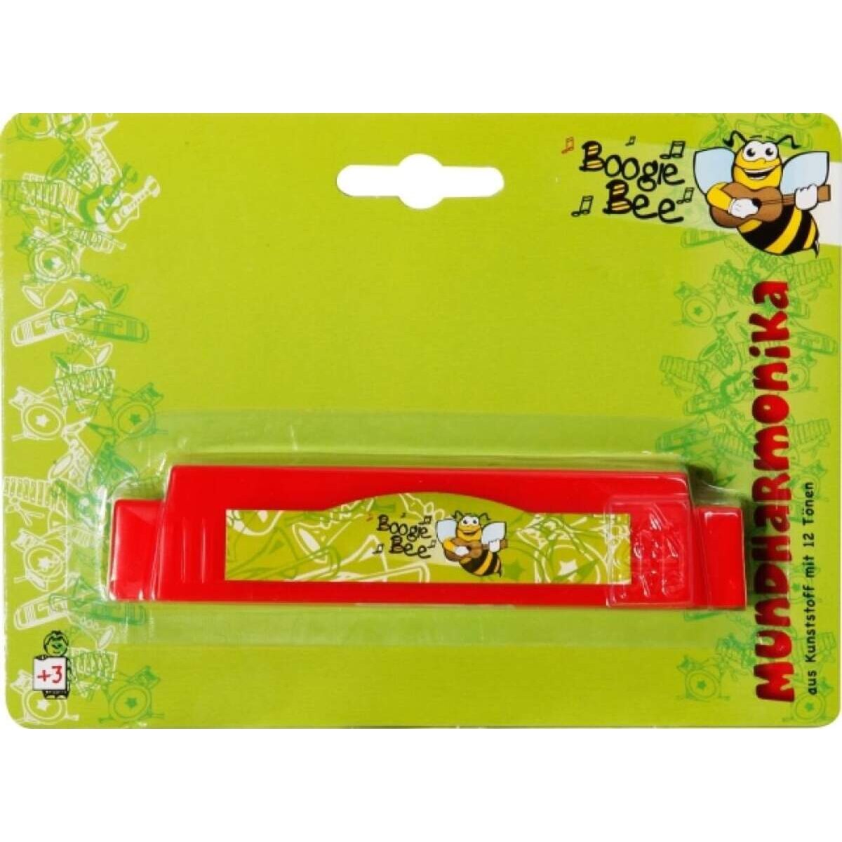 Vedes Boogie Bee Mundharmonika, 12 Noten, rot