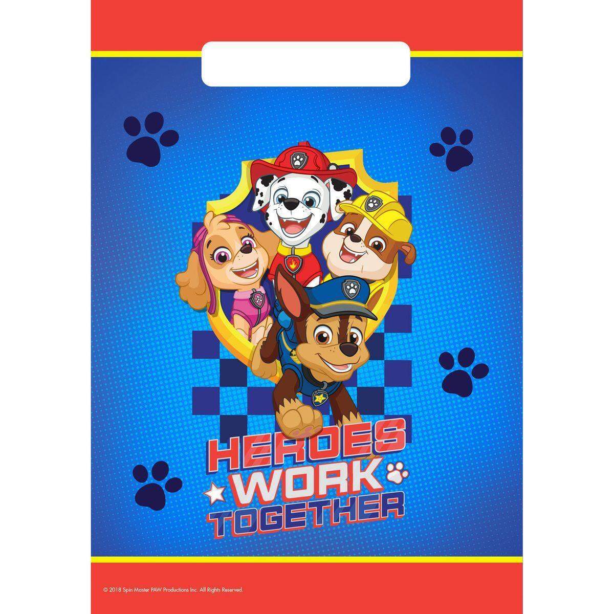 amscan 8 Partytüten Paw Patrol