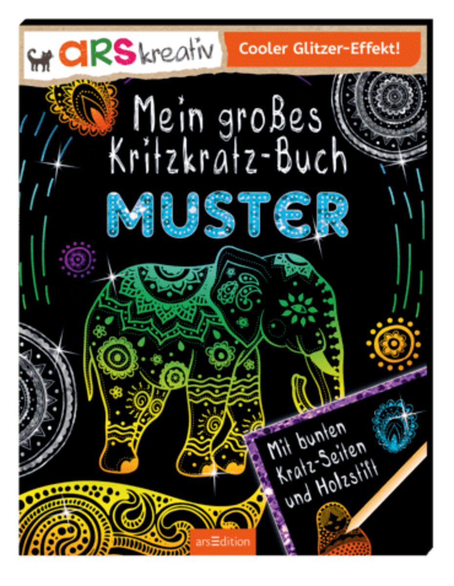 ars Edition ars kreativ Mein großes Kritzkratz Buch Muster