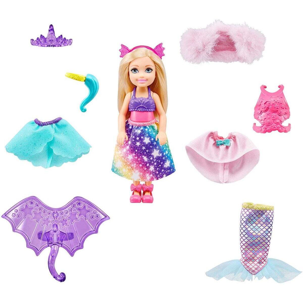 Barbie Dreamtopia Chelsea Puppe (blond), Anziehpuppe, Meerjungfrau