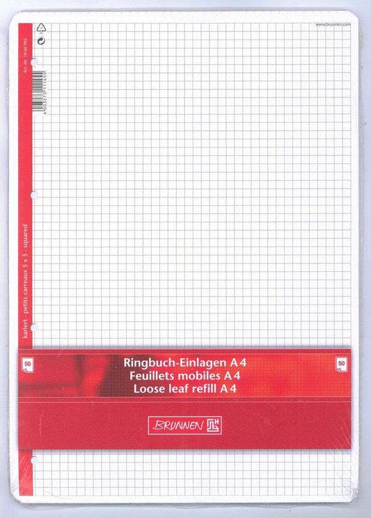 BRUNNEN Ringbucheinlagen DIN A4 kariert