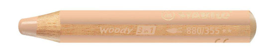 Buntstift, Wasserfarbe & Wachsmalkreide - STABILO woody 3 in 1 - Einzelstift - apricot