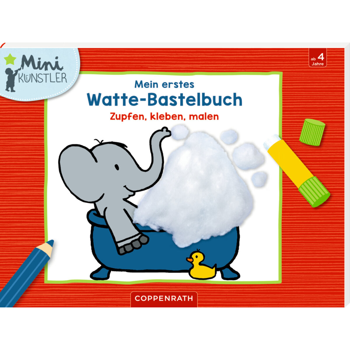 Coppenrath Verlag Mein 1. Watte-Bastelbuch - Zupfen, kleben, malen (Mini-K.)