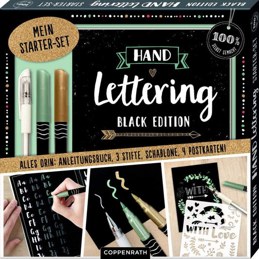 Coppenrath Verlag Mein Handlettering Starter-Set Black Edition (100% s.g.)