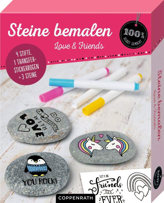 Coppenrath Verlag Steine bemalen - Set Love & Friends (100% s.g.)