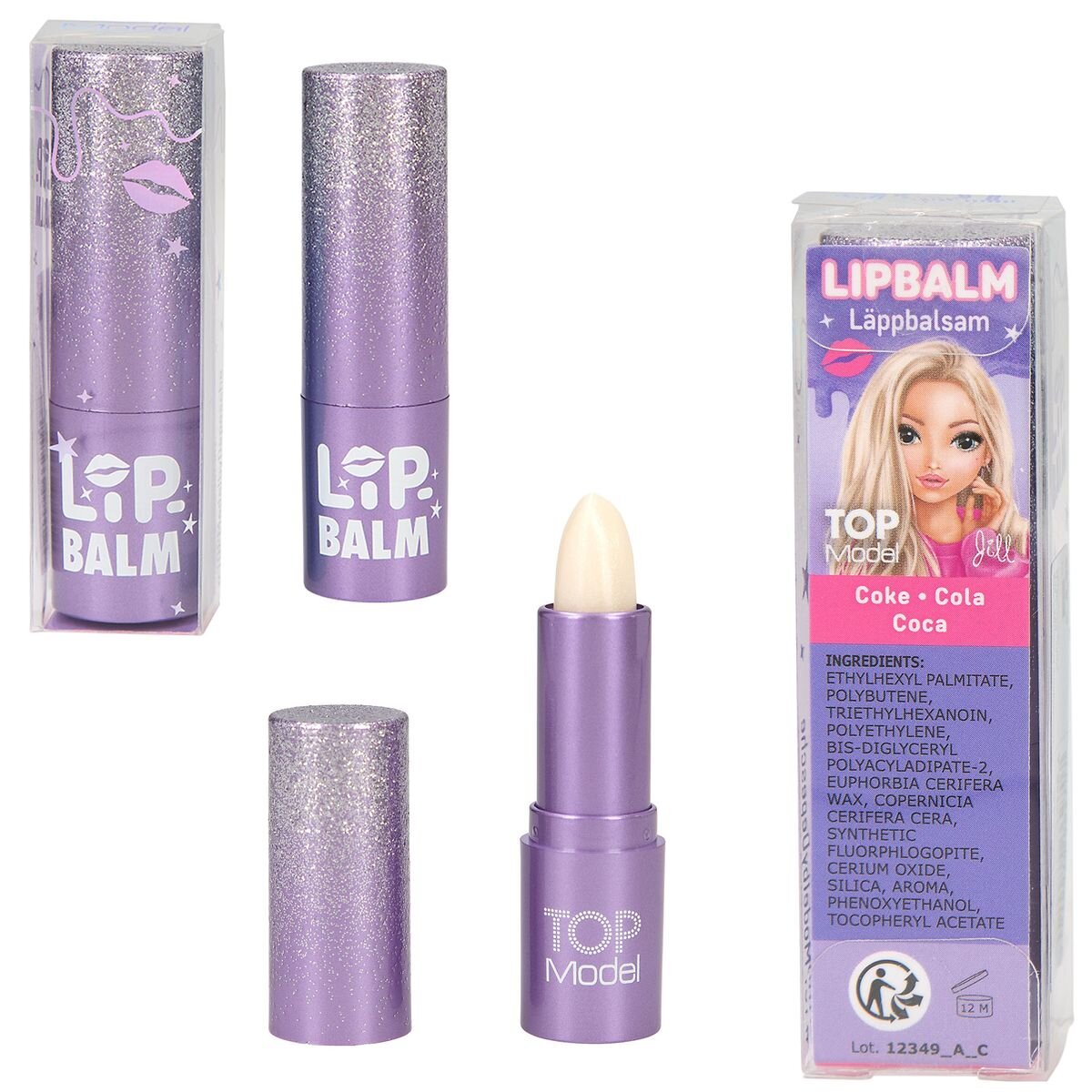 Depesche TOPModel Lipbalm BEAUTY and ME, 1 Stück, 3-fach sortiert