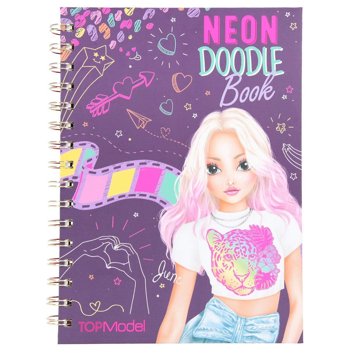 Depesche TOPModel Neon Doodle Malbuch-Set