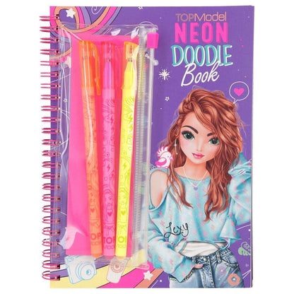 Depesche TOPModel Neon Doodle Malbuch-Set