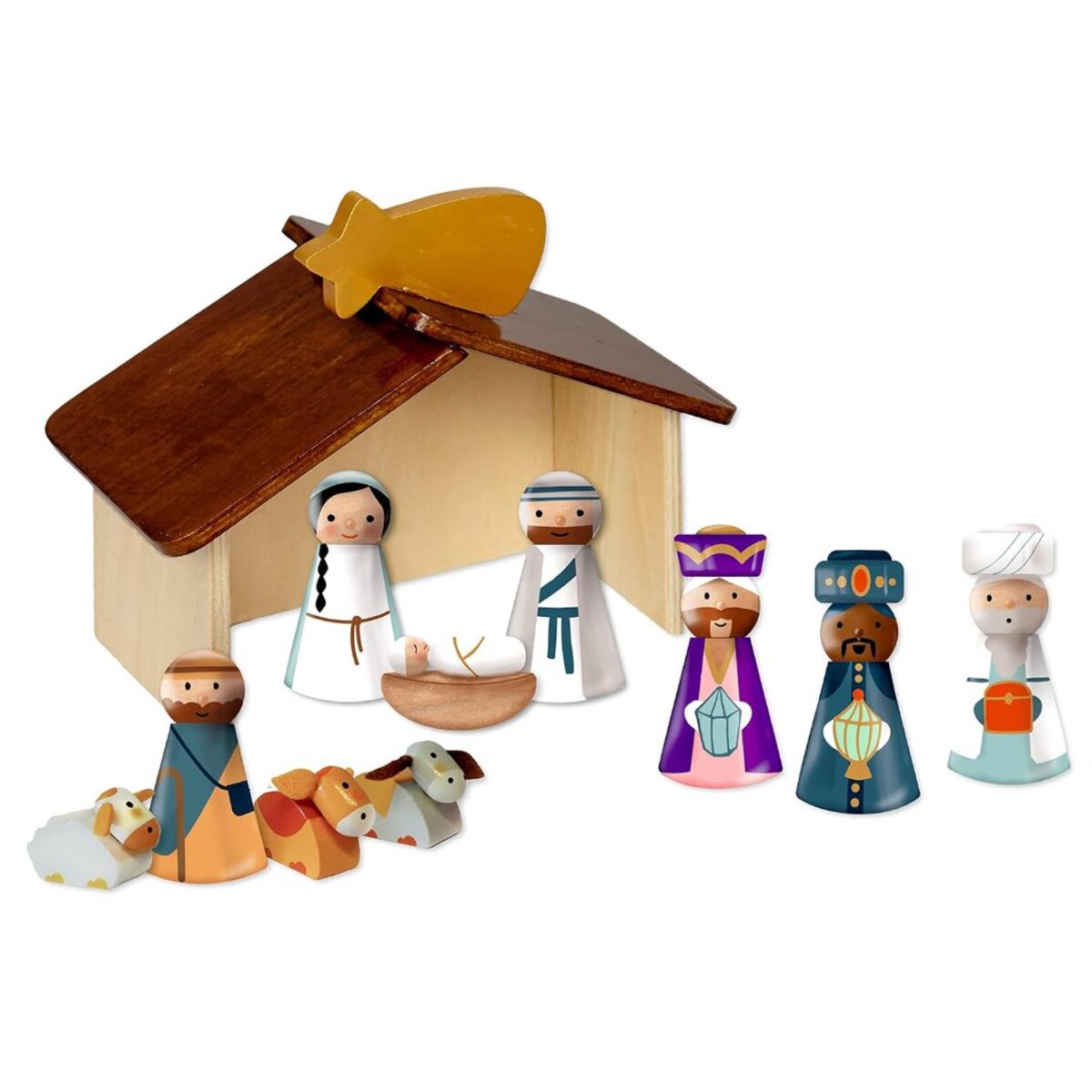 Die Spiegelburg Holzkrippe - Wichtelzauber