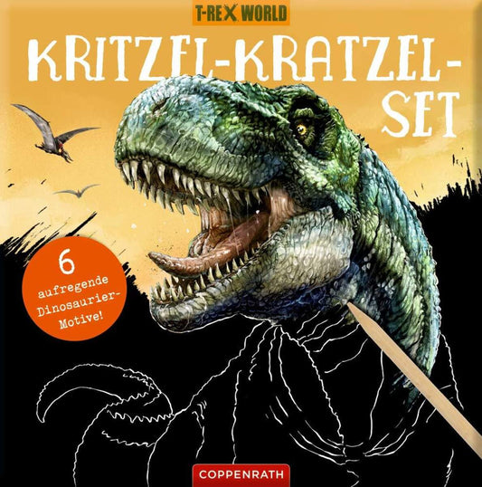 Die Spiegelburg Kritzel-Kratzel-Set: 6 aufregende Dinosaurier-Motive