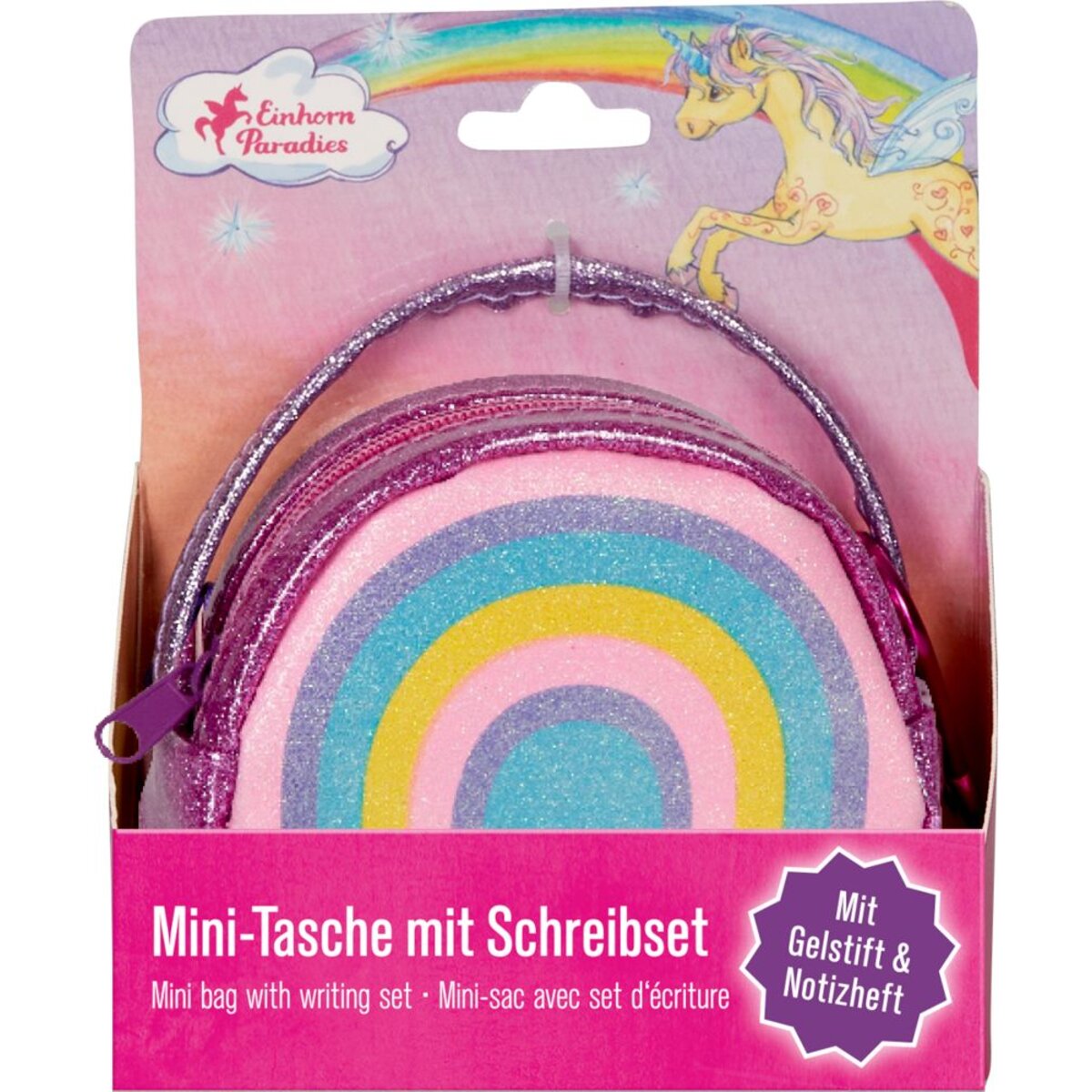 Die Spiegelburg Mini-Tasche mit Schreib-Set - Einhorn-Paradies