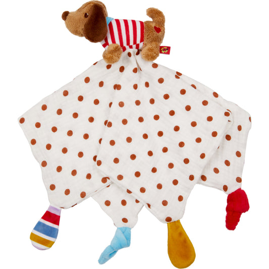Die Spiegelburg Schnuffeltuch Dackel mit Mulltuch - BabyGlück