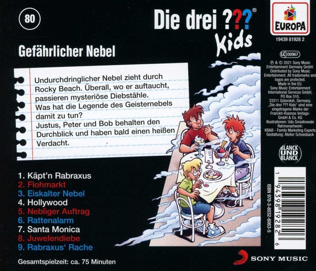 Europa Die Drei ??? kids 80 - Gefährlicher Nebel