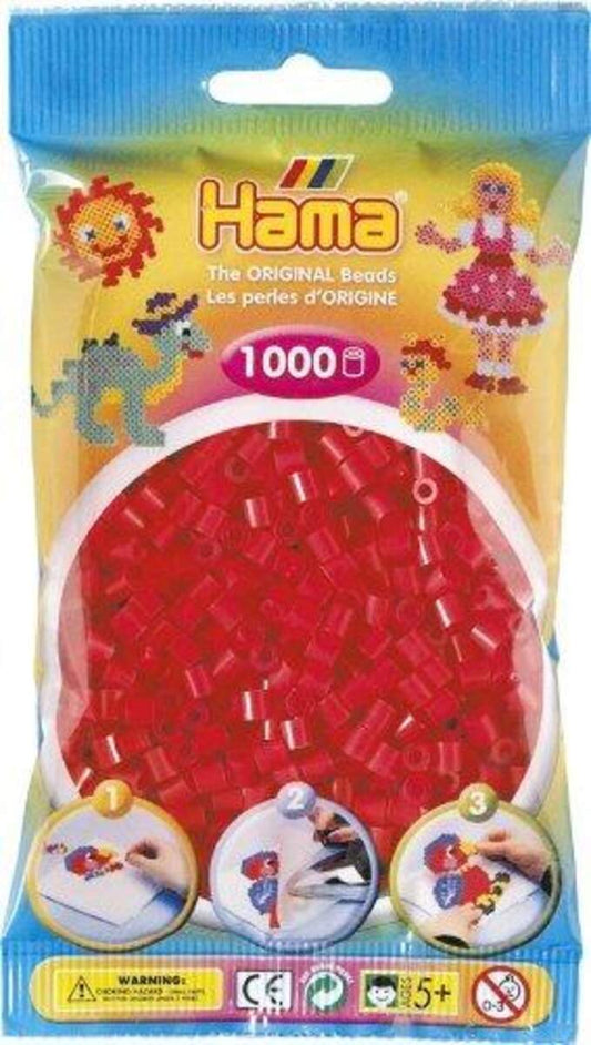 Hama Bügelperlen Midi Rot, 1000 Stück