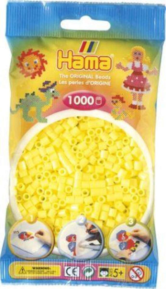 Hama Bügelperlen Midi Pastellgelb, 1000 Stück