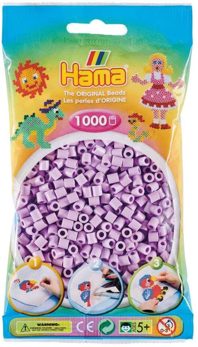 Hama Bügelperlen Midi Pastellflieder, 1000 Stück