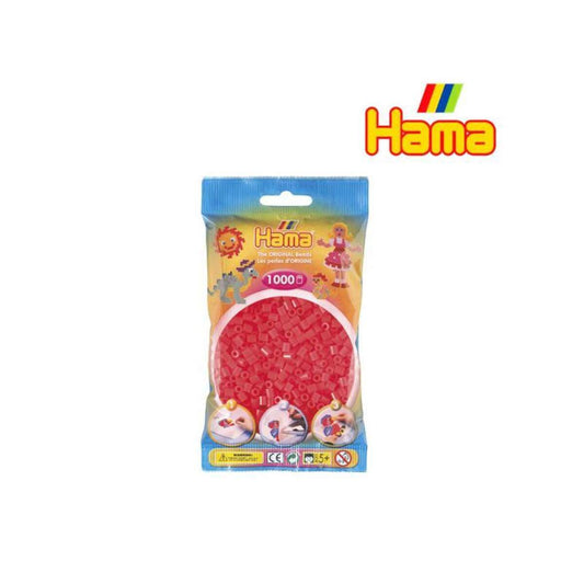 Hama Bügelperlen Midi Neonrot, 1000 Stück