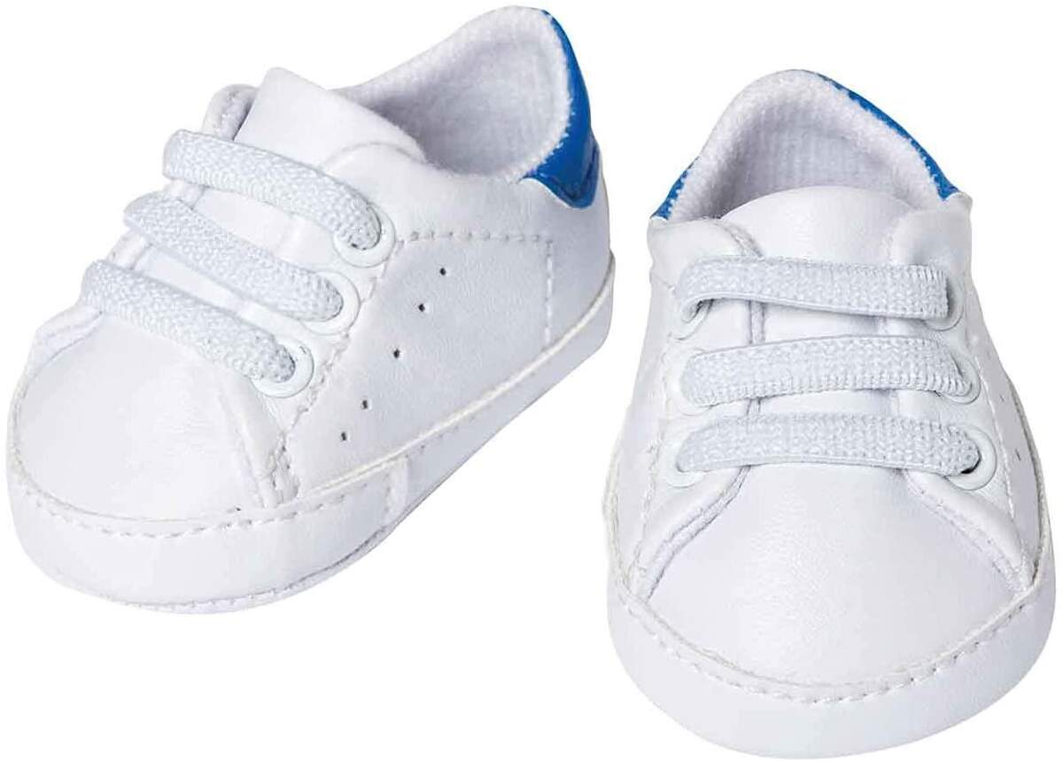 Heless Sneaker für Puppen, in Weiß, Größe 38 - 45 cm, modisches Schuhwerk für den Puppen-Alltag