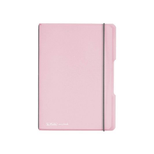 Herlitz Notizheft PP A5 Flex Pastell rose kariert