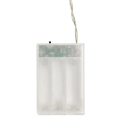 Idena 30er LED Micro-Lichterkette, warmweiß, für innen, batterieb., silberner Draht, Timer
