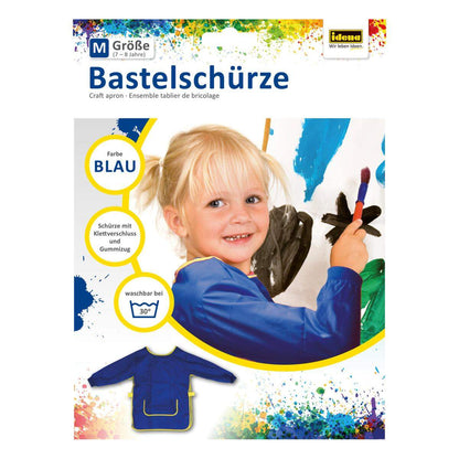 Idena Bastelschürze Blau, Alter 7-8 Jahre