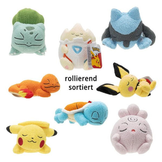 Jazwares Pokémon Plüsch 12cm, 1 Stück, 8-fach sortiert