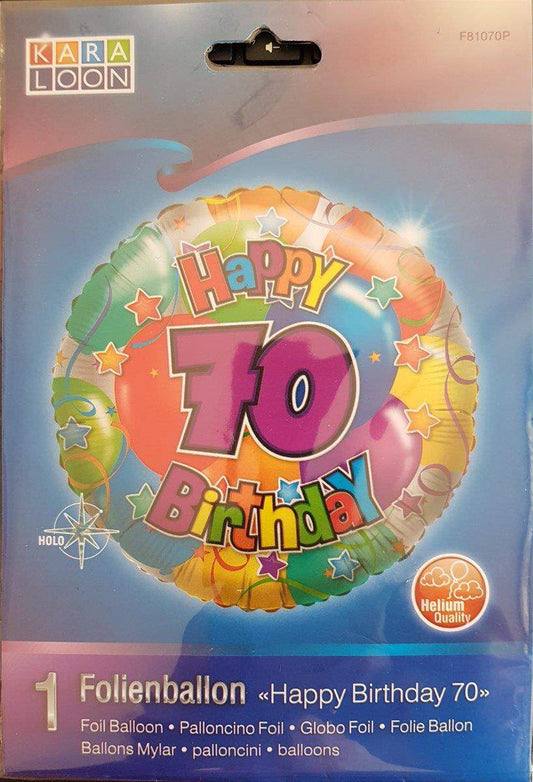 Karaloon Folienballon Happy Birthday 70