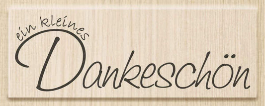 Knorr Prandell Stempel aus Holz (Danke) Motivgröße 8,5 x 1,7 cm, Motiv: Ein kleines Dankeschön