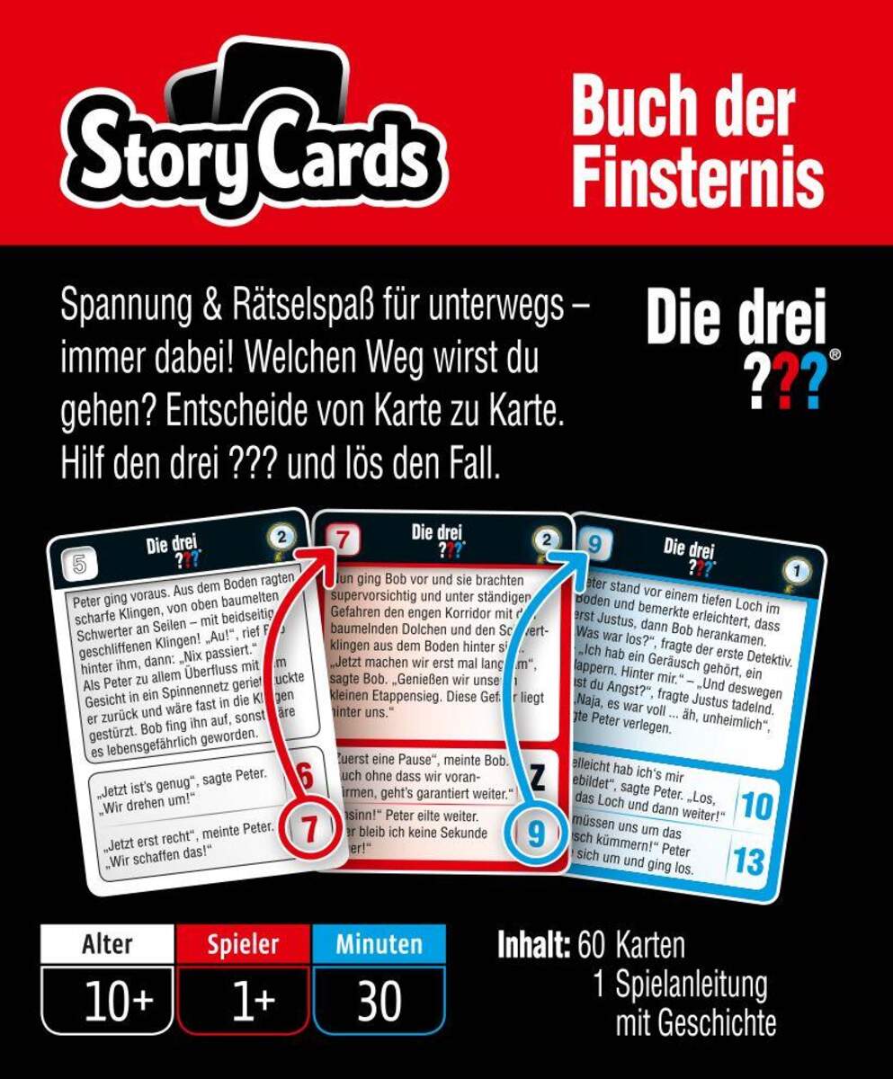 KOSMOS StoryCards Die drei ??? Buch der Finsternis