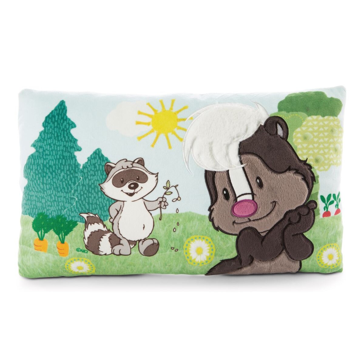 NICI Kissen Stinktier und Waschbär rechteckig, 43x25cm