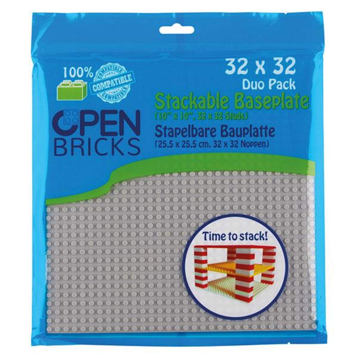 Open Bricks Bauplatten Duo Pack hellgrau