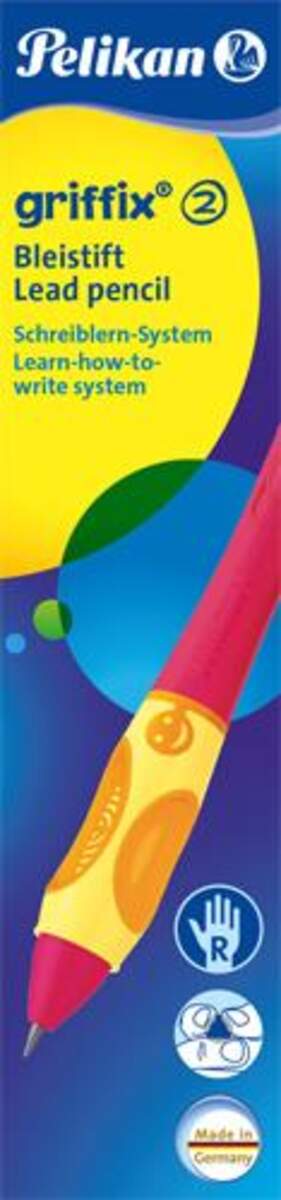Pelikan griffix® 2 Bleistift, cherry rot, rechts, Faltschachtel