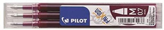 Pilot Ersatzminen für Tintenroller Frixion Ball, Weinrot 0,7 mm
