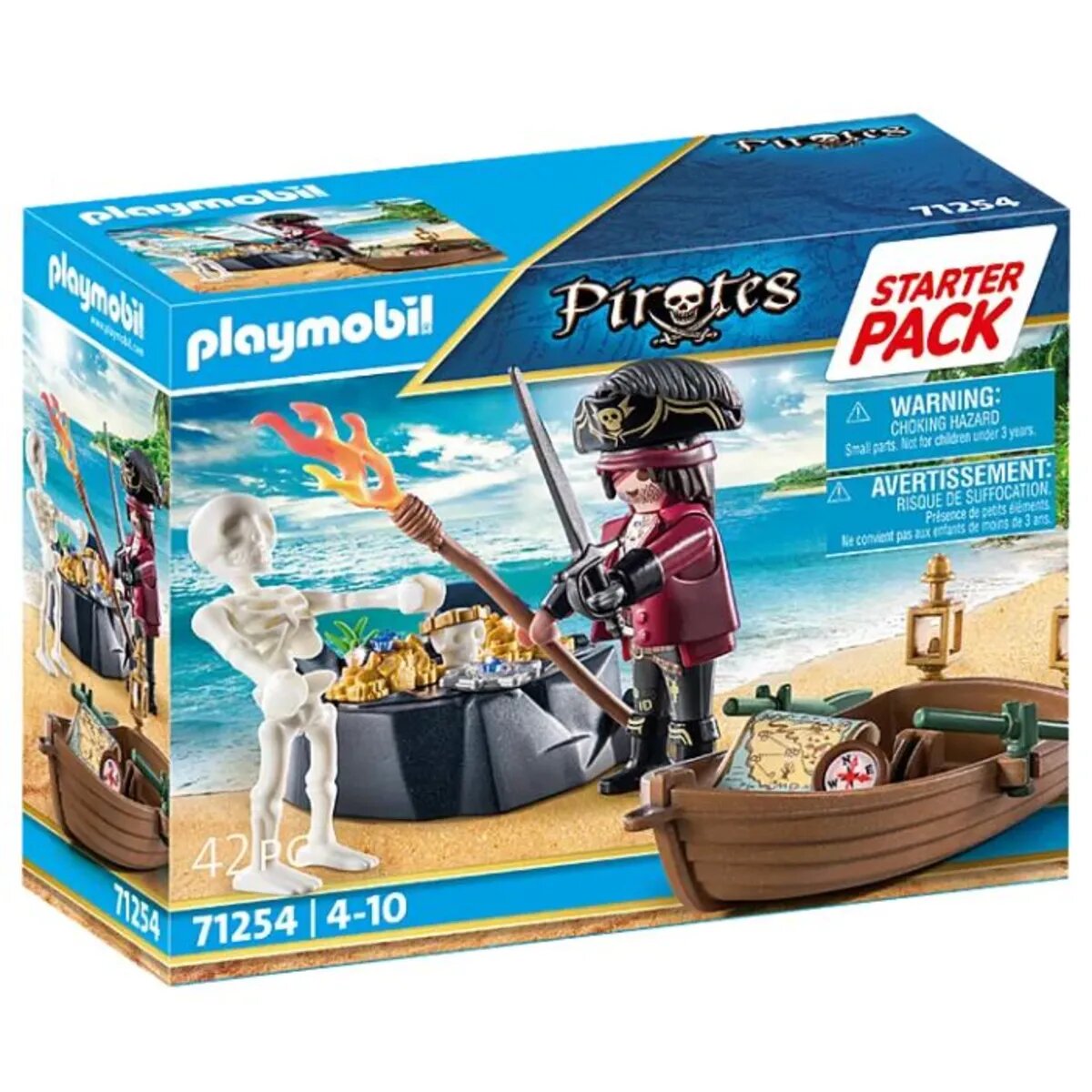 PLAYMOBIL® 71254 Starter Pack Pirat mit Ruderboot