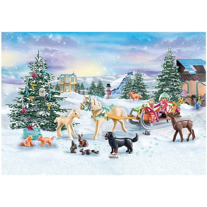 PLAYMOBIL® 71345 Adventskalender Pferde: Weihnachtliche Schlittenfahrt