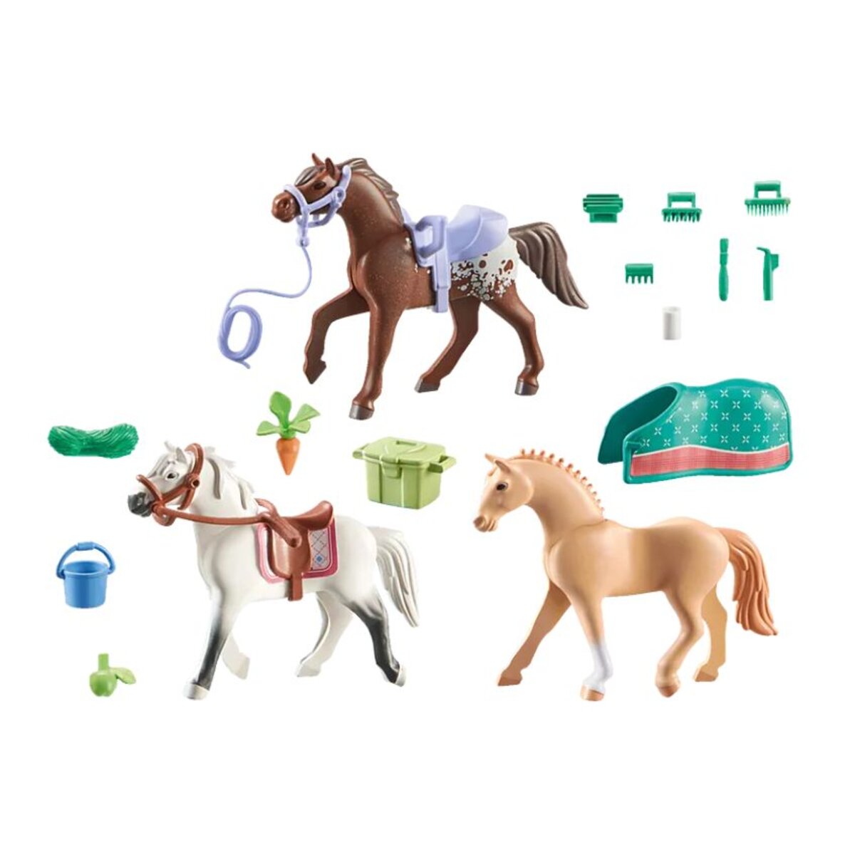 PLAYMOBIL® 71356 Horses of Waterfall- 3 Pferde: Morgan, Quarter Horse & Shagya Araber