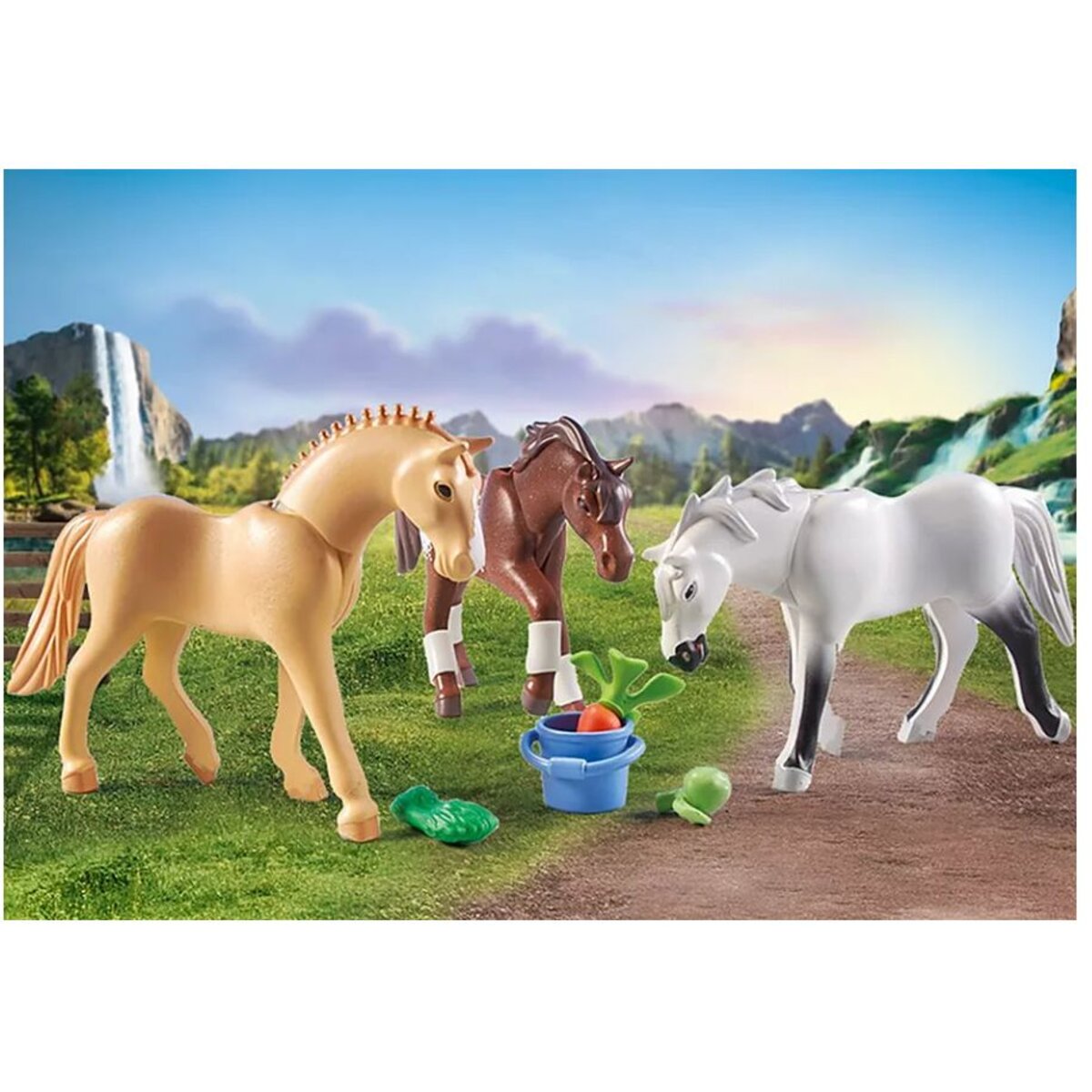 PLAYMOBIL® 71356 Horses of Waterfall- 3 Pferde: Morgan, Quarter Horse & Shagya Araber