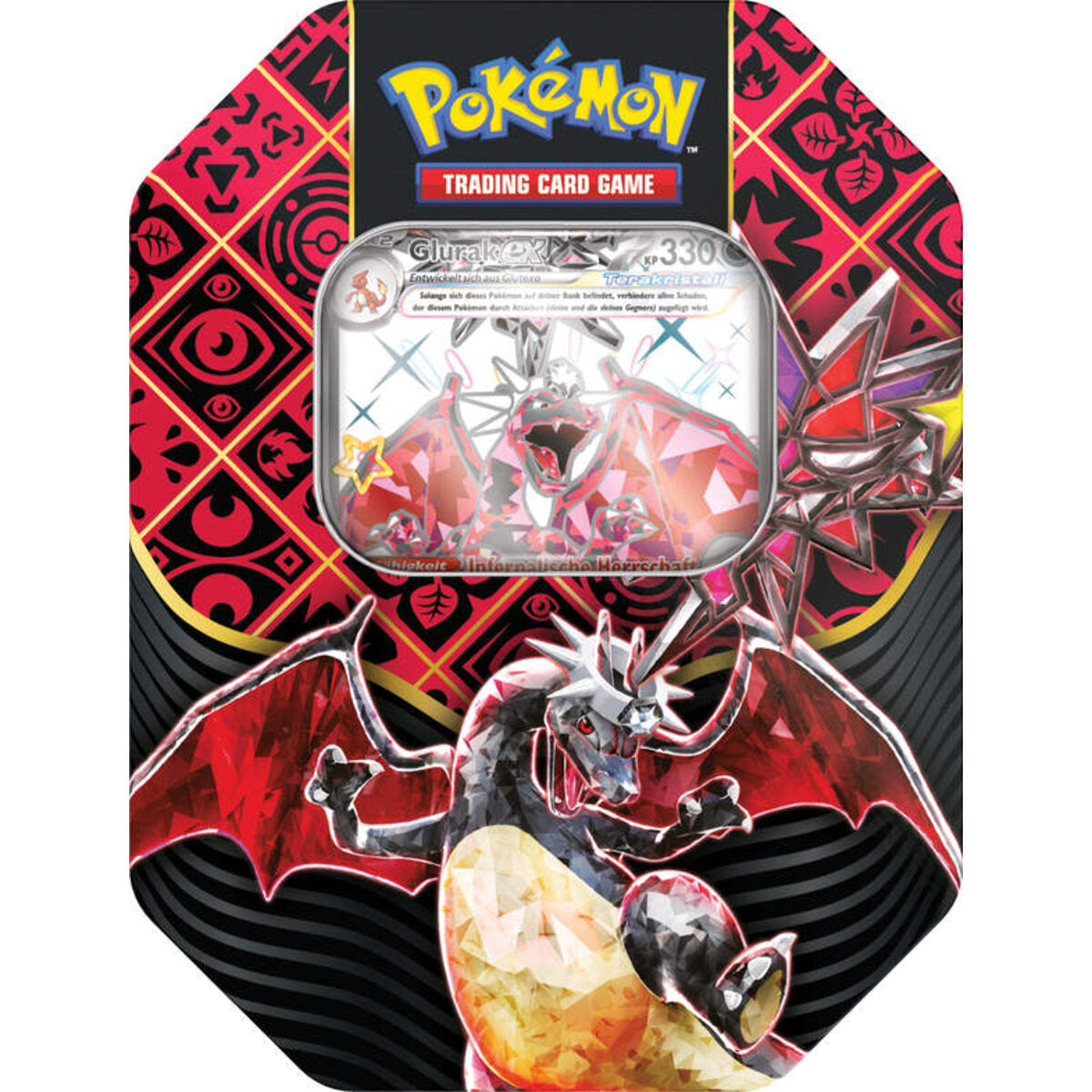 Pokemon Tin-Box Karmesin & Purpur - Paldeas Schicksale: Schillerndes Glurak-ex