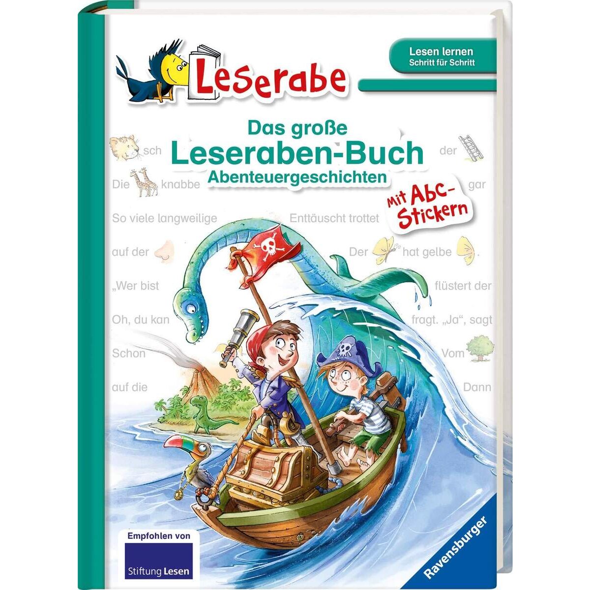 Ravensburger Das große Leseraben-Buch - Abenteuergeschichten mit ABC Stickerbogen