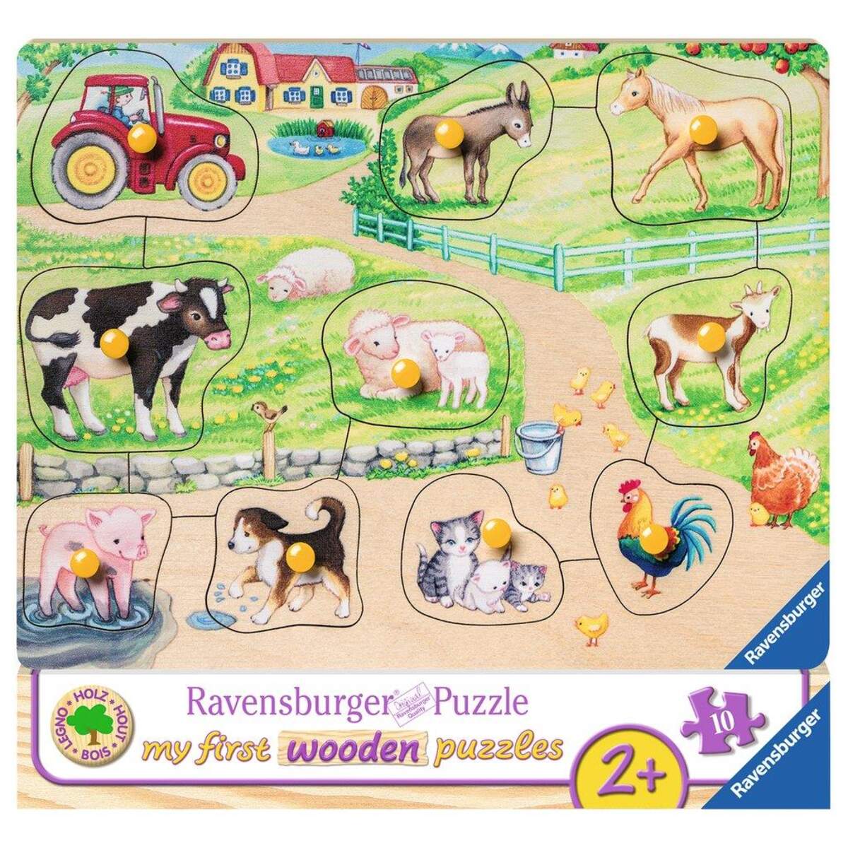 Ravensburger Puzzle Morgens auf dem Bauernhof, 10 Teile