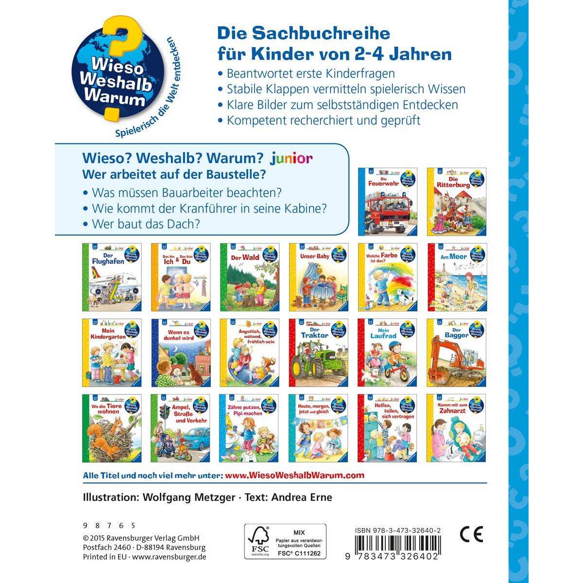 Ravensburger Wieso? Weshalb? Warum? Band 55: Wer arbeitet auf der Baustelle?