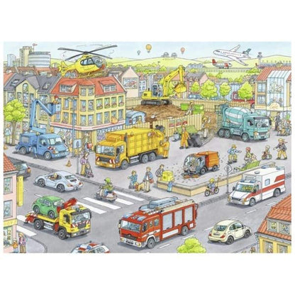 Ravensburger XXL Puzzle Fahrzeuge in der Stadt, 100 Teile