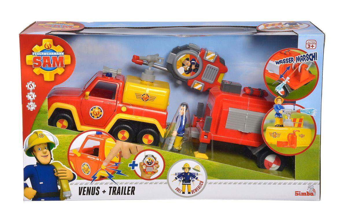 Simba Feuerwehrmann Sam Special Set Venus + Trailer