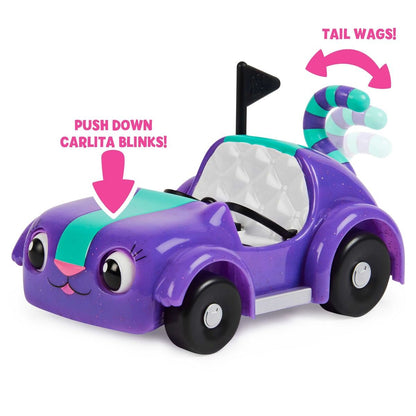 Spin Master Gabby's Dollhouse Carlita Auto mit Pandy Paws-Sammelfigur