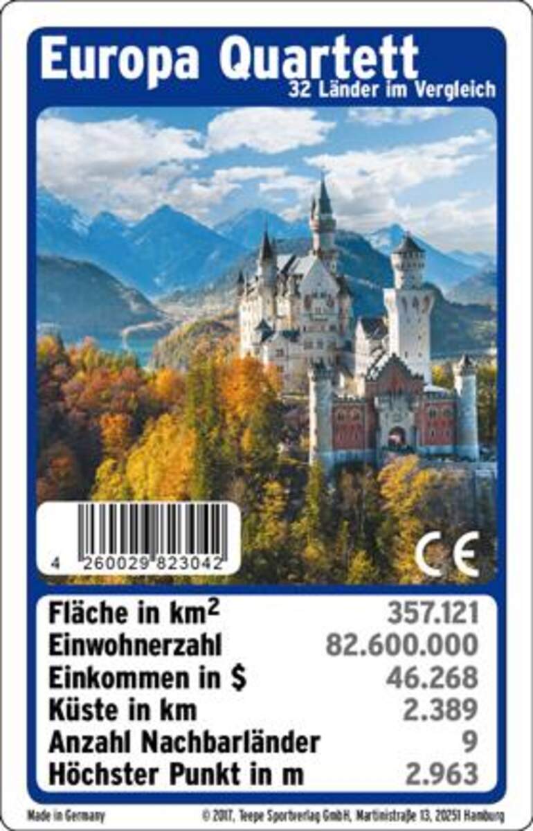 Europa-Quartett (10er Stange)
